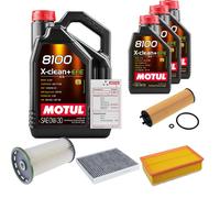 FEBI Controllo Set 8L MOTUL 8100 X-CLEAN 0W-30 Per VW Passat Variant 2.0 TDI