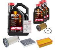 FEBI Controllo Set 8L MOTUL 8100 X-CLEAN 0W-30 Per VW Passat Variant 2.0 TDI