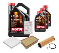 FEBI Controllo Set 8L MOTUL 8100 X-CLEAN 0W-30 Per VW Passat Variant 2.0 TDI