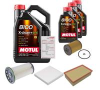 FEBI Controllo Set 8L MOTUL 8100 X-CLEAN 0W-30 Per VW Passat Variant 2.0 TDI