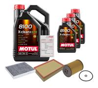 FEBI Controllo Set 8L MOTUL 8100 X-CLEAN 0W-30 Per VW Passat Variant 2.0 TDI
