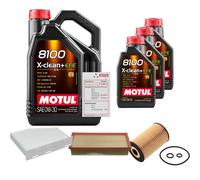 FEBI Controllo set 8L MOTUL 8100 X-CLEAN 0W-30 per VW Passat Variant 2.0 TDI