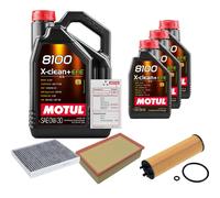 FEBI Controllo Set 8L MOTUL 8100 X-CLEAN 0W-30 Per VW Passat Variant 2.0 TDI