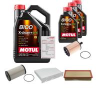 FEBI Controllo Set 8L MOTUL 8100 X-CLEAN 0W-30 Per VW Touran Van 1.9 TDI 2.0