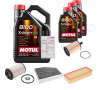 FEBI Controllo Set 8L MOTUL 8100 X-CLEAN 0W-30 Per VW Touran Van 1.9 TDI 2.0