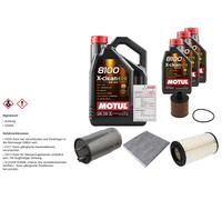 FEBI Controllo set 8L MOTUL 8100 X-CLEAN EFE 5W-30 per Fiat Ducato Scatola 115
