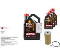 FEBI Controllo Set 8L MOTUL 8100 X-CLEAN EFE 5W-30 Per Lancia Voyager