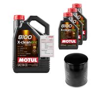 FEBI Controllo Set 8L MOTUL 8100 X-CLEAN EFE 5W-30 Per Mazda 5 2.0 1.8 MZR 3