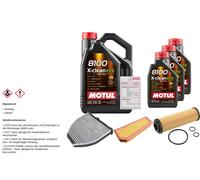 FEBI Controllo set 8L MOTUL 8100 X-CLEAN EFE 5W-30 per Mercedes-Benz classe C
