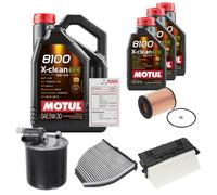 FEBI Controllo Set 8L MOTUL 8100 X-CLEAN EFE 5W-30 Per Mercedes-Benz E-Klasse