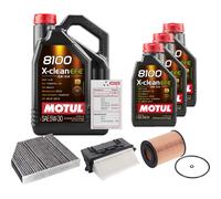 FEBI Controllo Set 8L MOTUL 8100 X-CLEAN EFE 5W-30 Per Mercedes-Benz E-Klasse