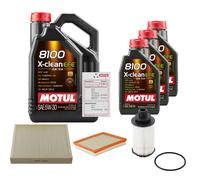 FEBI Controllo Set 8L MOTUL 8100 X-CLEAN EFE 5W-30 Per Opel Cascada 2.0 CDTi
