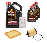 FEBI Controllo Set 8L MOTUL 8100 X-CLEAN EFE 5W-30 Per Opel Zafira B 2.2