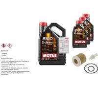 FEBI Controllo Set 8L MOTUL 8100 X-CLEAN EFE 5W-30 Per Toyota Auris Kombi 1.8
