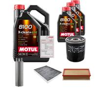 Febi Controllo Set 8L Motul 8100 x-Pulire 0W-30 per Di VW California T5