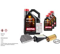 Febi Controllo Set 8L Motul 8100 x-Pulire 0W-30 per Mercedes Benz Classe C