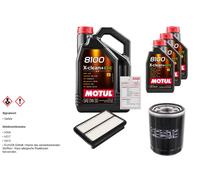 Febi Controllo Set 8L Motul 8100 x-Pulire 0W-30 per Mitsubishi Eclissi Croce