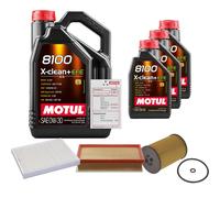 Febi Controllo Set 8L Motul 8100 x-Pulire 0W-30 per Per VW Multivan VI