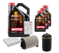 Febi Controllo Set 8L Motul 8100 x-Pulire 0W-30 per Sedile Altea XL