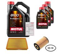 Febi Controllo Set 8L Motul 8100 x-Pulire 0W-30 per VW Crafter
