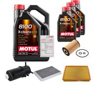Febi Controllo Set 8L Motul 8100 x-Pulire 0W-30 per VW Crafter 30-50