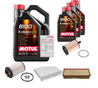 Febi Controllo Set 8L Motul 8100 x-Pulire 0W-30 per VW Touran Della 1.9 Tdi