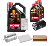 Febi Controllo Set 8L Motul 8100 x-Pulire 0W-30 per VW Transporter A V Bus