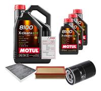 Febi Controllo Set 8L Motul 8100 x-Pulire 0W-30 per VW Transporter V Bus Di