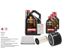 FEBI Controllo set 8L MOTUL 8100 X-PULIRE EFE 5W-30 per Fiat Ducato Scatola 120