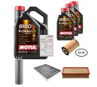 Febi Controllo Set 8L Motul 8100 x-Pulire Efe 5W-30 per VW Multivan A V 2.0