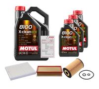 Febi Controllo Set 8L Motul 8100 x-Pulire Efe 5W-30 per VW Multivan V