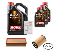 Febi Controllo Set 8L Motul 8100 x-Pulire Efe 5W-30 per VW Multivan V Per 2.0