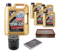 FEBI Controllo Set 9L LIQUI MOLY 10W-40 Leichtlauf Per Audi A6 4B C5 2.4