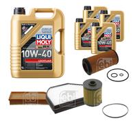 FEBI Controllo Set 9L LIQUI MOLY 10W-40 Leichtlauf Per Mercedes E-Klasse