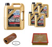 FEBI Controllo Set 9L LIQUI MOLY 10W-40 Leichtlauf Per Mercedes E-Klasse