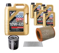 FEBI Controllo Set 9L LIQUI MOLY 10W-40 Leichtlauf Per Peugeot Boxer Kasten