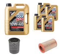 FEBI Controllo Set 9L LIQUI MOLY 10W-40 Leichtlauf Per Peugeot Boxer Kasten