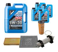 Febi Controllo Set 9L Liqui Moly 5W-30 da Molto Tempo Alto di Tech per Audi Q7