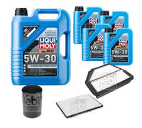 Febi Controllo Set 9L Liqui Moly 5W-30 da Molto Tempo High-Tech per Chevrolet