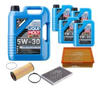 FEBI Controllo Set 9L LIQUI MOLY 5W-30 Longtime High Tech Per Audi A4