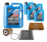 FEBI Controllo set 9L LIQUI MOLY 5W-30 Longtime High-Tech per Volvo V70 II