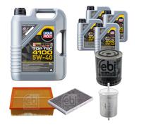 FEBI Controllo Set 9L LIQUI MOLY TOP TEC 4100 5W-40 Per Audi A4 Cabriolet