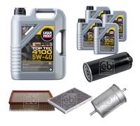 Febi Controllo Set 9L Liqui Moly Top Tec 4100 5W-40 per Audi A6 Avant 4B
