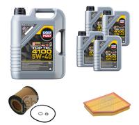 FEBI Controllo Set 9L LIQUI MOLY TOP TEC 4100 5W-40 Per BMW 5 Serie E60 523i