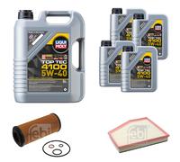 FEBI Controllo Set 9L LIQUI MOLY TOP TEC 4100 5W-40 Per BMW 5 Serie Touring E61