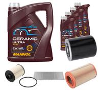 FEBI Controllo Set 9L MANNOL Ceramic 5W-40 Per Peugeot Boxer Kasten 2.8 HDi