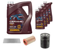 Febi Controllo Set 9L mannol Ceramica Pro 10W-40 per Fiat Ducato Bus 244 Ad