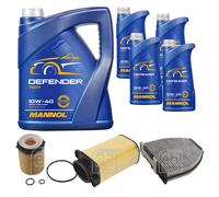 FEBI Controllo Set 9L MANNOL Defender 10W-40 Per Mercedes-Benz C-Klasse