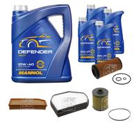 FEBI Controllo Set 9L MANNOL Defender 10W-40 Per Mercedes-Benz E-Klasse