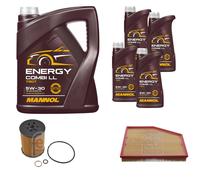 FEBI Controllo Set 9L MANNOL Energy Combi LL 5W-30 Per BMW 6er Cabriolet